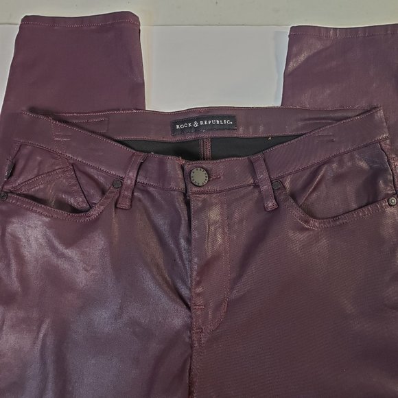Rock & Republic Deep Purple Skinny Pants - Picture 2 of 11